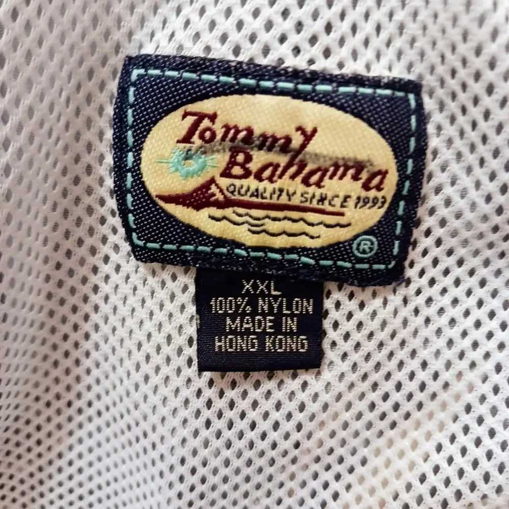 Tommy Bahama SWIM TRUNKS Sz XXL GRAY Tropical Floral Mesh Pockets Travel Hot Tub